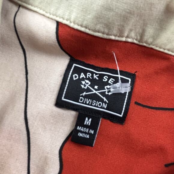Dark Seas Division Shirt Adult Medium Button Up Short Sleeve Graphic Casual Mens - Picture 9 of 14